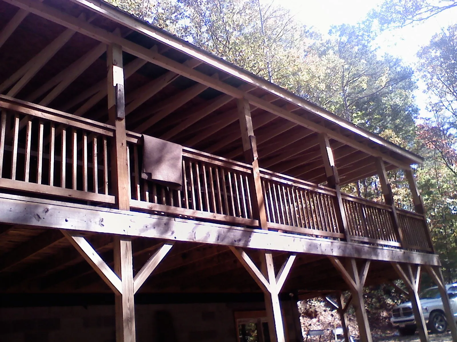 Timber framing under a new elevated porch and deck — Roof Leak Repair in Chattaroy by Roofing Brothers